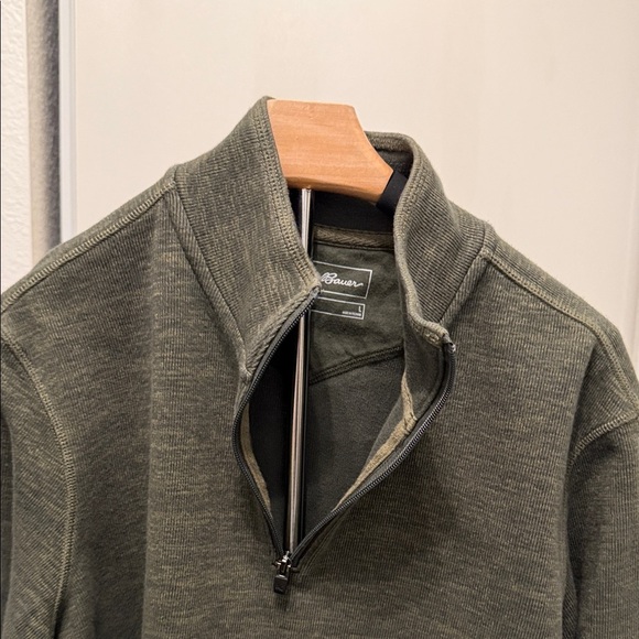 Eddie Bauer Warm Olive Zip-Up Sweater Men’s Size Large - Picture 4 of 11